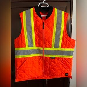 Tough Duck XL Safety Vest, ANSI, level 2, Men’s reflective vest, orange